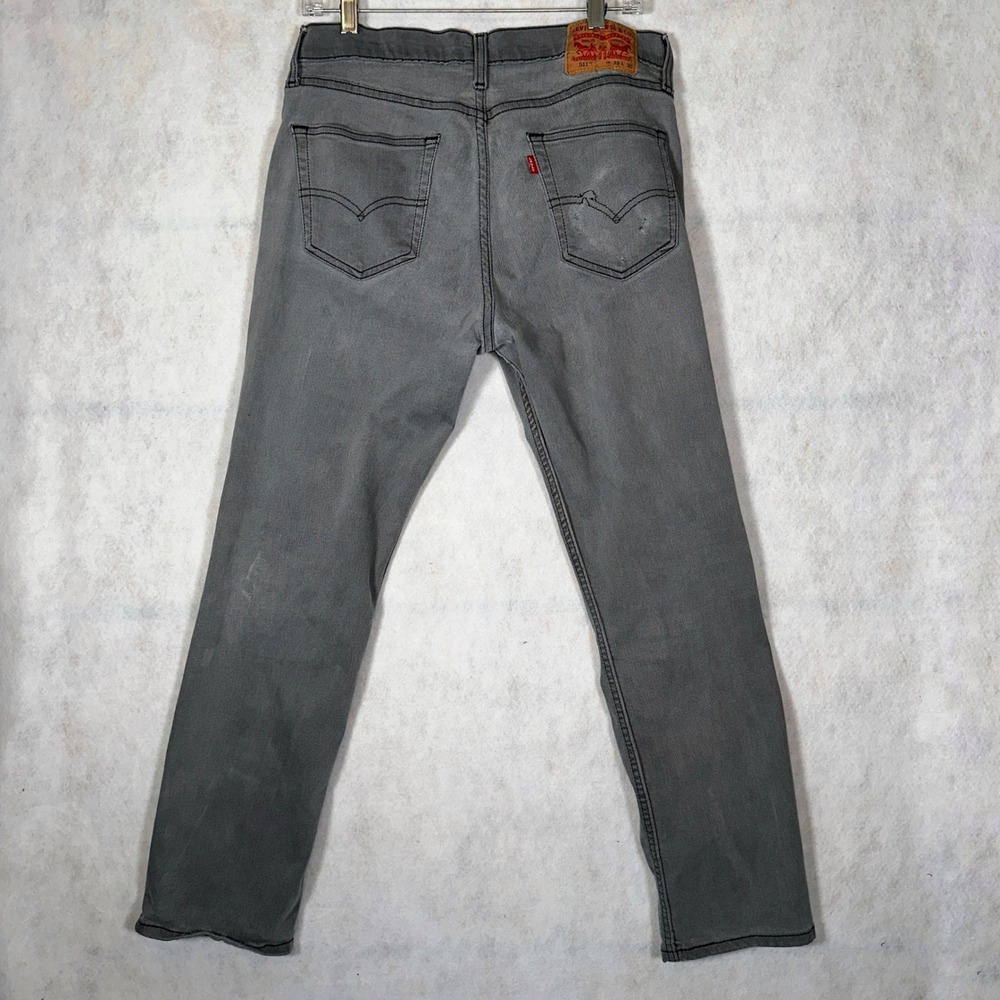 Levi's Jeans Mens 33x30 511 Slim Fit Gray Good Condition Stretch Denim - Picture 2 of 16